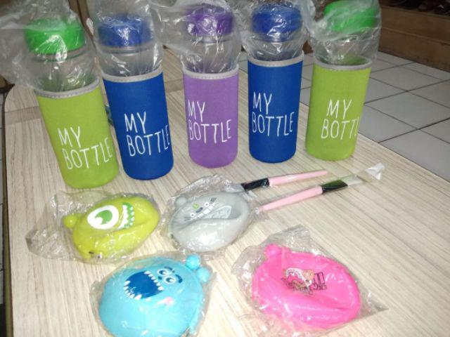 Promo [1kg 12pcs] My Bottle Transparan Bening Dengan Sarung Anti Pecah