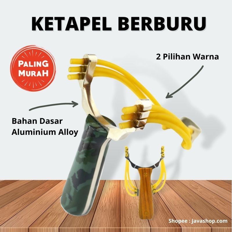 Ketapel Berburu Aluminium Kuat &amp; Berkualitas Lengkap Dengan Karet