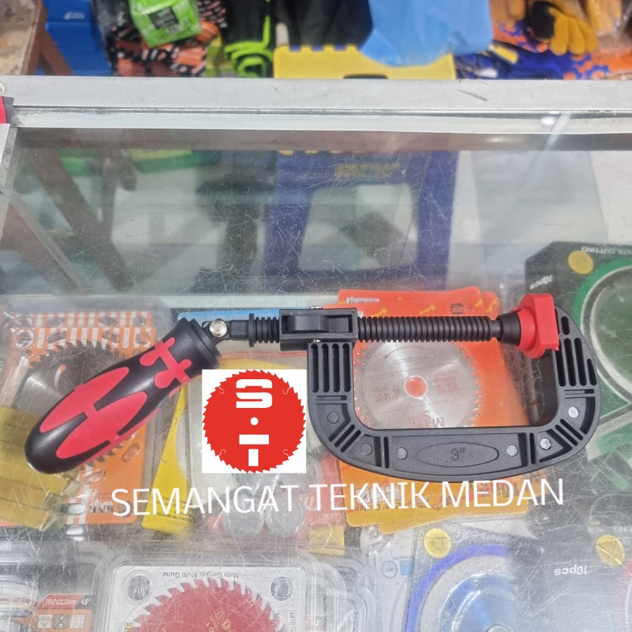 3" KLEM KAYU CATOK JEPIT PENJEPIT C CLAMP BAIS QUICK RELEASE 3 " ALDO