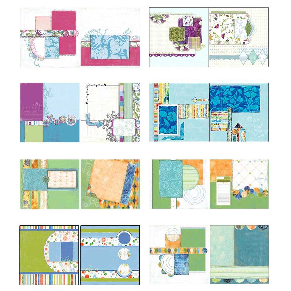 

12x12 Paket Kertas Scrapbooking "Bzoo" (8 lembar)