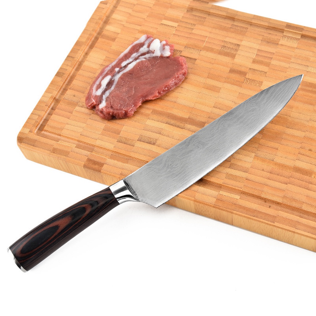 Pisau Daging Super Tajam Original Pisau Baja Damaskus Piso Chef Knife