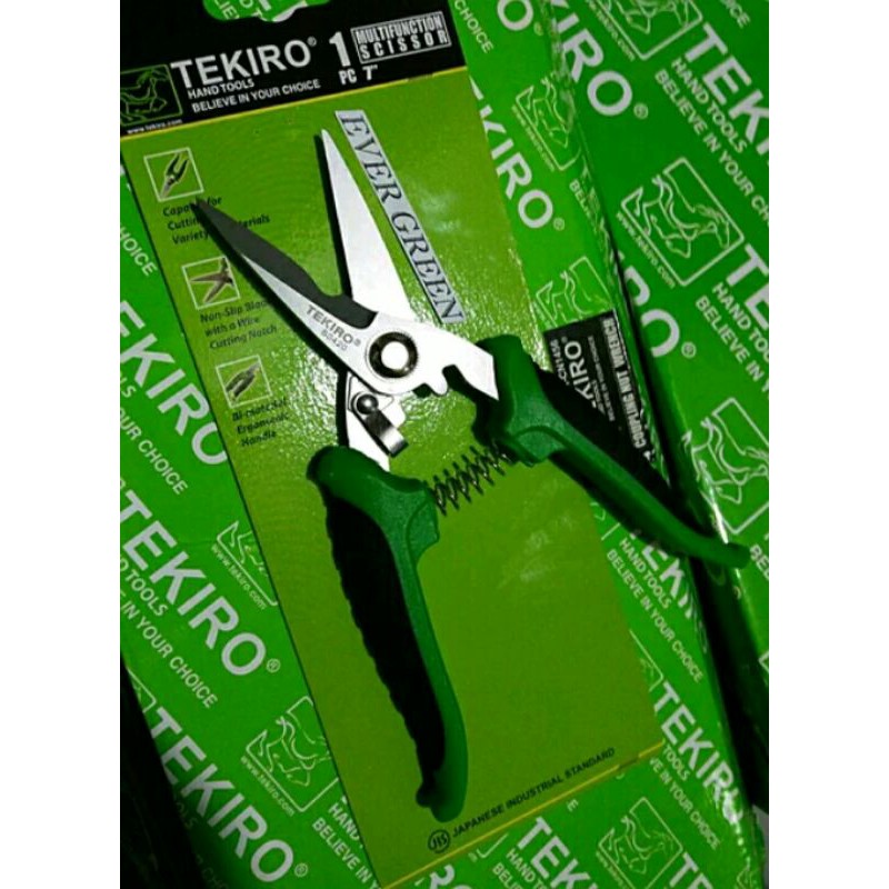 Gunting Stainless Steel TEKIRO 8" Gunting Plat Seng Aluminium Gunting Stek Daun Gunting Taman Tekiro