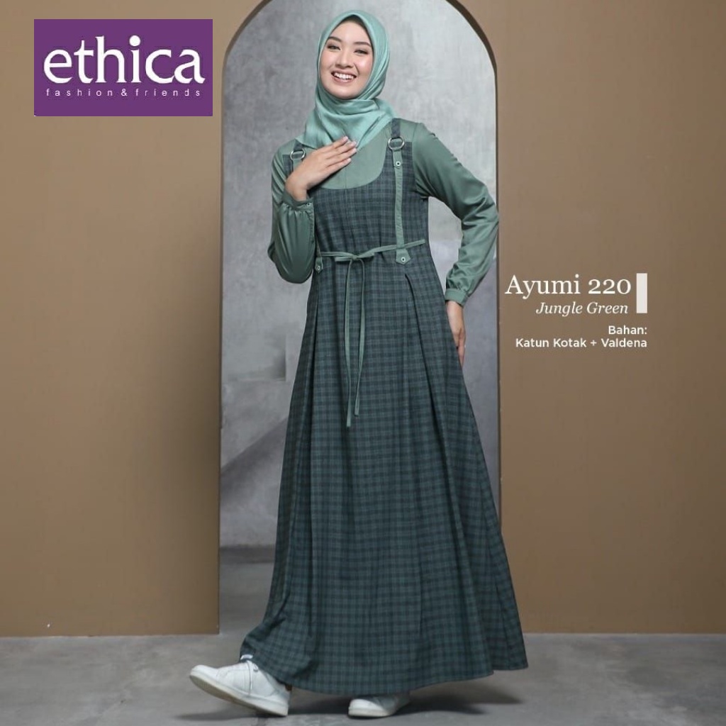 Gamis Wanita Ethica / Ayumi 220 Aqua Green / Fashion Muslim