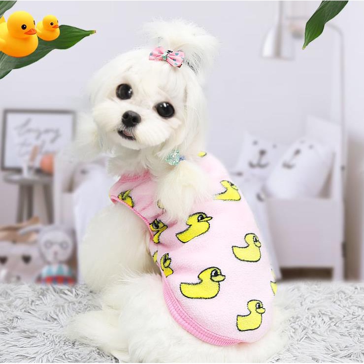 ★〓YUFeiPet〓★ Pet Vest Cat and Dog Flannel Warm Autumn and Winter Small Cartoon Animal Clothing