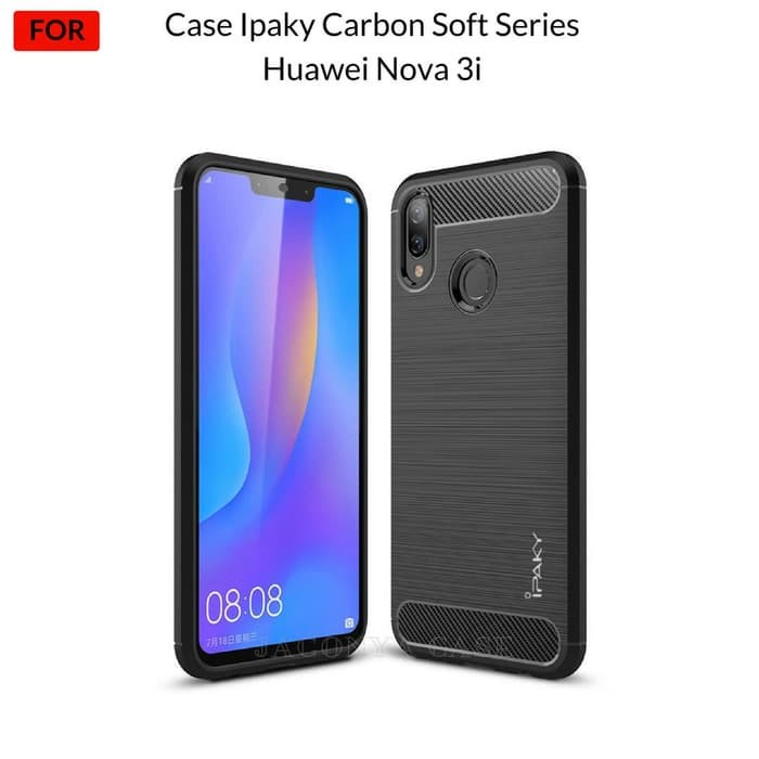 HUAWEI NOVA 3i NOVA 2i NOVA 2 LITE CASE SOFTCASE SLIM FIT IPAKY CARBON BLACK KARBON SOFT CASING COVER