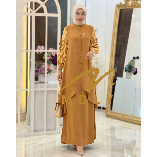 GAMIS DRESS SET WANITA TERBARU ALUNA SET BY MDLY 3048 03101