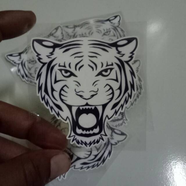 Sablon Polyflex Logo Macan Putih Persik Kediri Shopee Indonesia