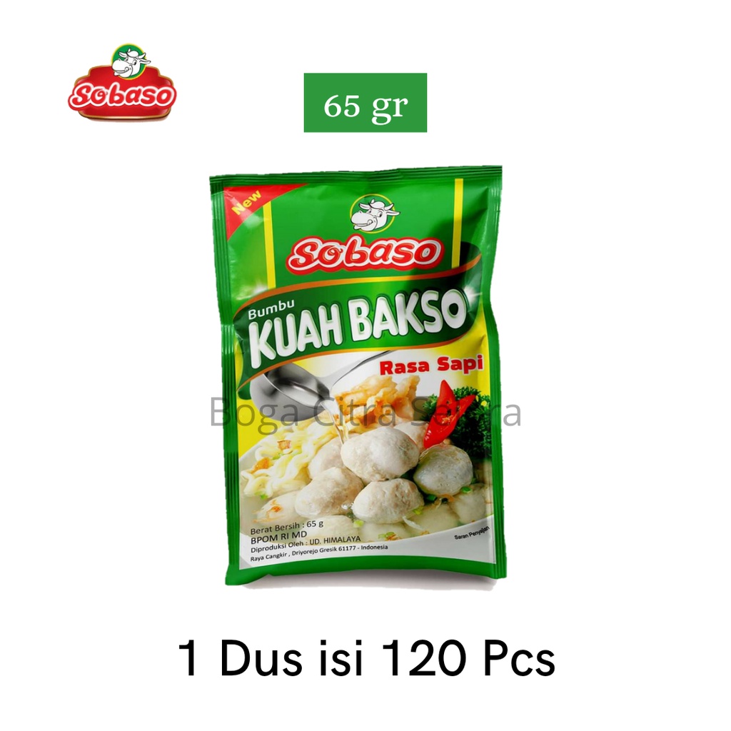 Bumbu Kuah Bakso Sobaso 65gr (1 Dus isi 120 Pcs)