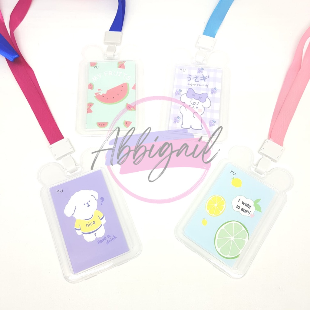 𝘈𝘉𝘎✰ ID Card Holder Gantungan Kartu nama / Name Tag / Tali Id Card Nama / Gantungan Kartu Akses Kartu Kerja Dengan Tali Strap 2cm 1230