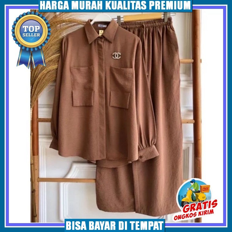 Smoke One Set Crinkle Premium || Crinkle Smoke || Setelan Polos Renda Busui Terbaru || One Set Crink