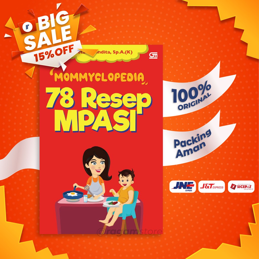 Buku Mommyclopedia : 78 Resep MPASI Menu Makanan Bayi 6-23 Bulan Meta