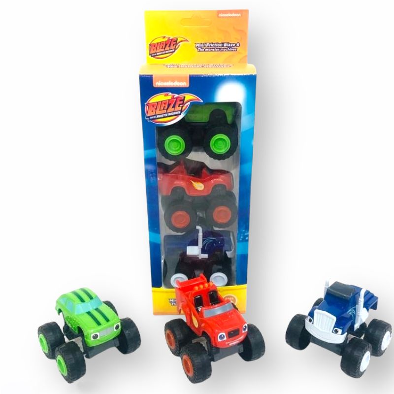 MAINAN MOBIL TRUK BLAZE OF THE MONSTER MACHINES SET ISI 3PCS