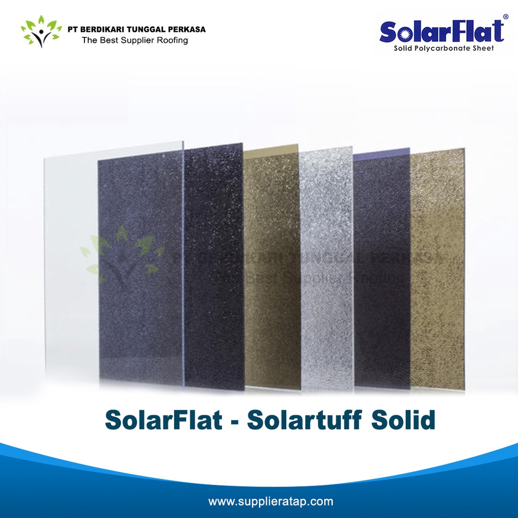 Atap Polycarbonate Solartuff Solid Sheet | Atap Polycarbonate Solarflat | Solarflat