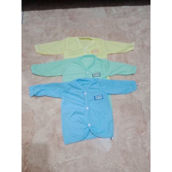 3 pcs Baju pendek polos newborn / BAJU NEWBON/BAJU BAYI