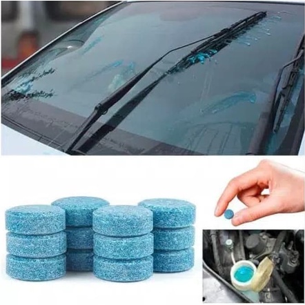 GLASS TABLET CLEANER SABUN PEMBERSIH KACA MOBIL 1 PCS TABLET  SABUN CAIRAN AIR WIPER MOBIL fluid