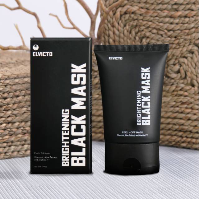 Elvicto Brightening Black Mask (masker wajah atau muka khusus pria)