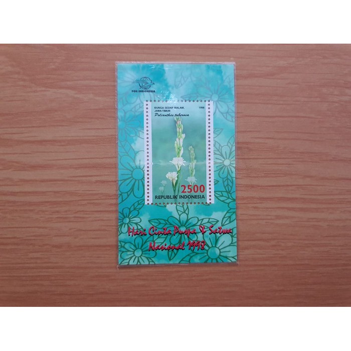 

Perangko Prangko Indonesia Souvenir Sheet - Hari Cinta Puspa 1998 - Biru