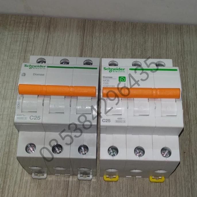 MCB DOMAE 3P 25A SCHNEIDER MCB 3PHASE 25A SCHNEIDER