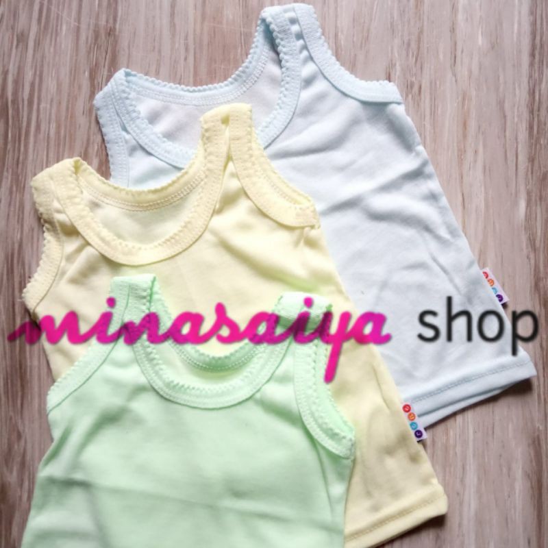 RENE 6 pcs Kaos Dalam / Singlet Bayi SNI Seri Warna Uk. S - L