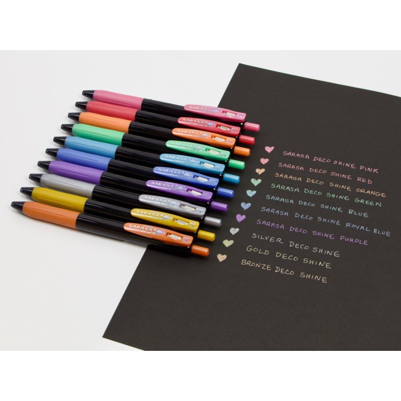 Zebra Sarasa Pulpen Gel Decoshine Color Series 0.5mm / Deco Shine Color Ballpoint Warna Lucu Unik-6