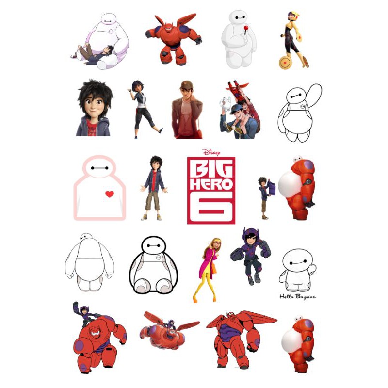 

22PCS STICKER AESTHETIC TUMBLR BIG HERO 6 BAYMAX