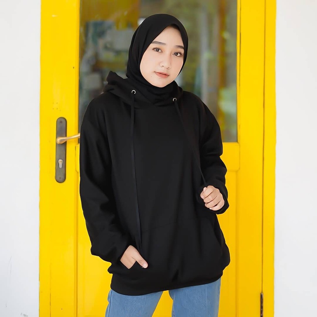 JAKET HOODIE POLOS JUMPER HOODIE JUMPER POLOS JAKET POLOS PRIA WANITA UNISEX HITAM ML XL XXL RMD