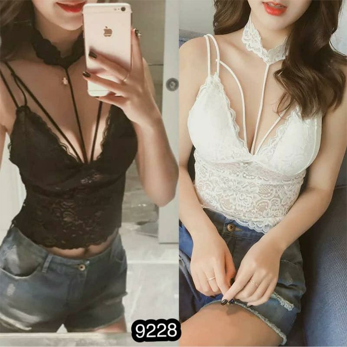 ready bra import sexy y crop bra brukat tali 922 bhn brukat import br