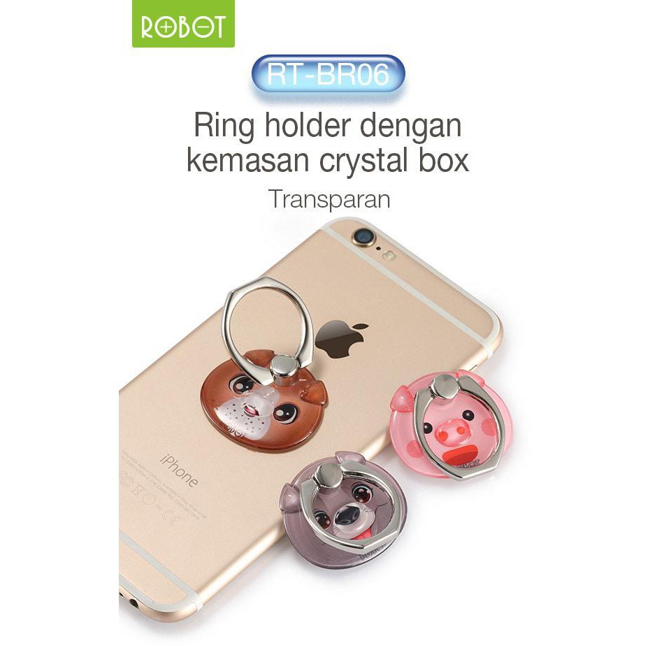 I-Ring Robot RT-BR06 A2 Pet Series Phone Stents (1 Kotak isi 20pcs)