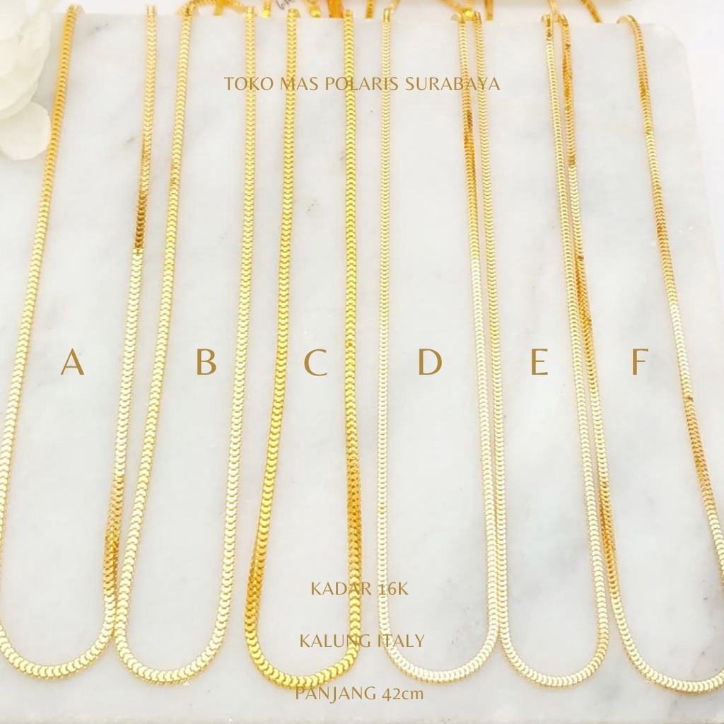 Kalung Milano Perhiasan Emas Kuning kadar 700 16K 17K KL700|03080|44 KL6A