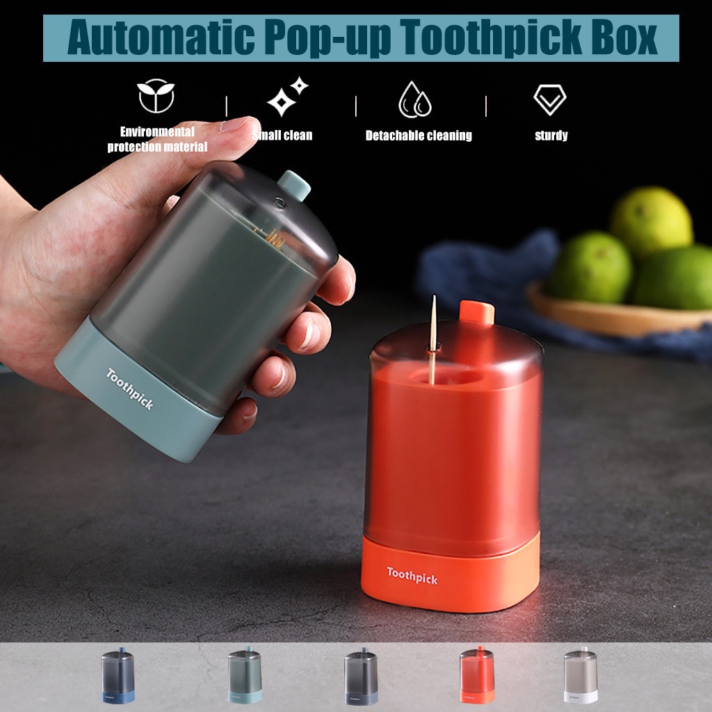 Kotak Dispenser Tusuk Gigi Pop Up Otomatis Portable Untuk Restoran / Dapur