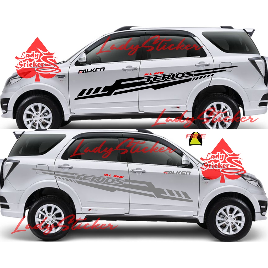 Cutting sticker stiker mobil daihatsu terios stiker list mobil terios konde