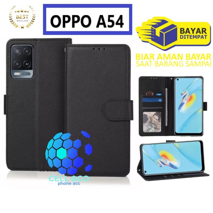 Flip cover OPPO A54 Flip case buka tutup kesing hp casing hp flip case leather wallet