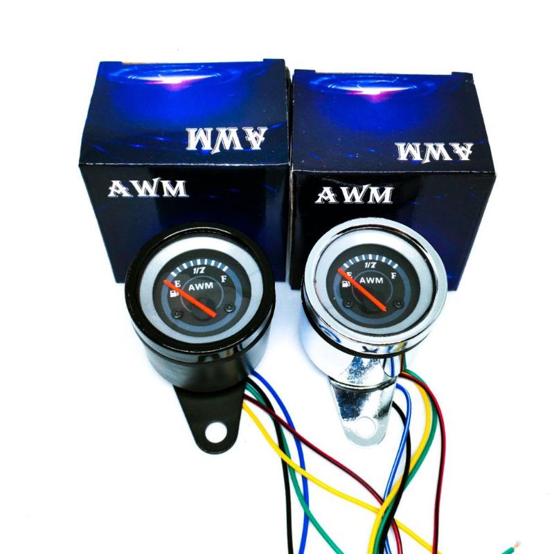 Speedometer Amper bensin led jarum / Fuel Meter bensin analog led 12 volt universal motor