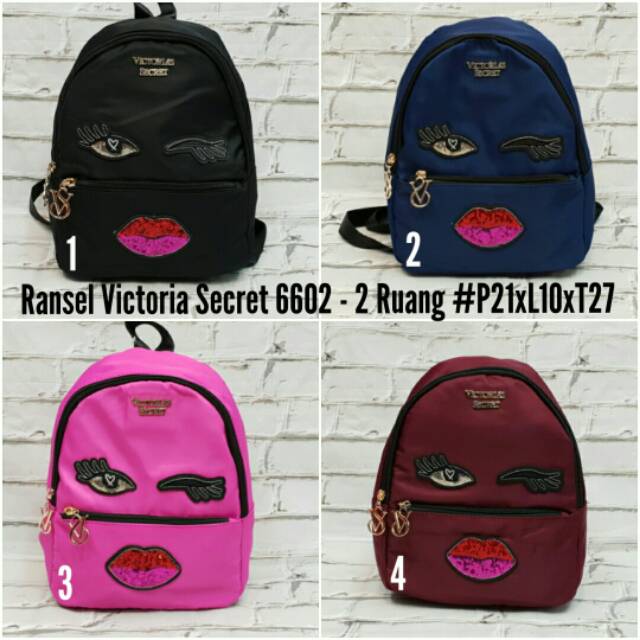 Tas Ransel VS 6602 Victoria secret. 2Ruang. 21x10x27cm. 135ribu