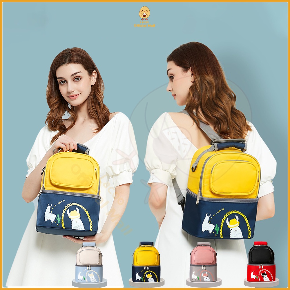 Lacoo Multifungsi diaper bag BPA free Tas Perlengkapan bayi waterproof