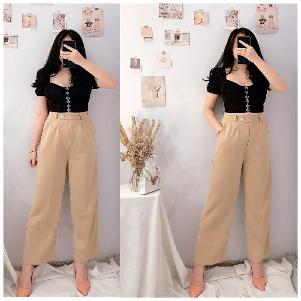 AFI - MC - Irene Crepe Button Pants