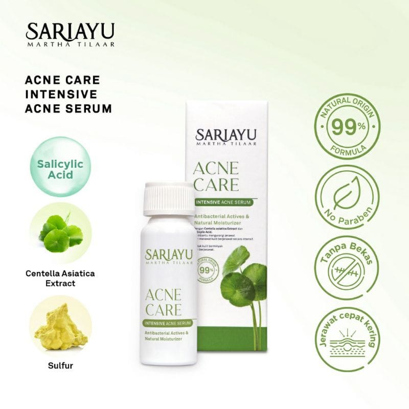 SARIAYU SERUM ACNE CARE 12ML UNTUK WAJAH BERJERAWAT SKINCARE WANITA