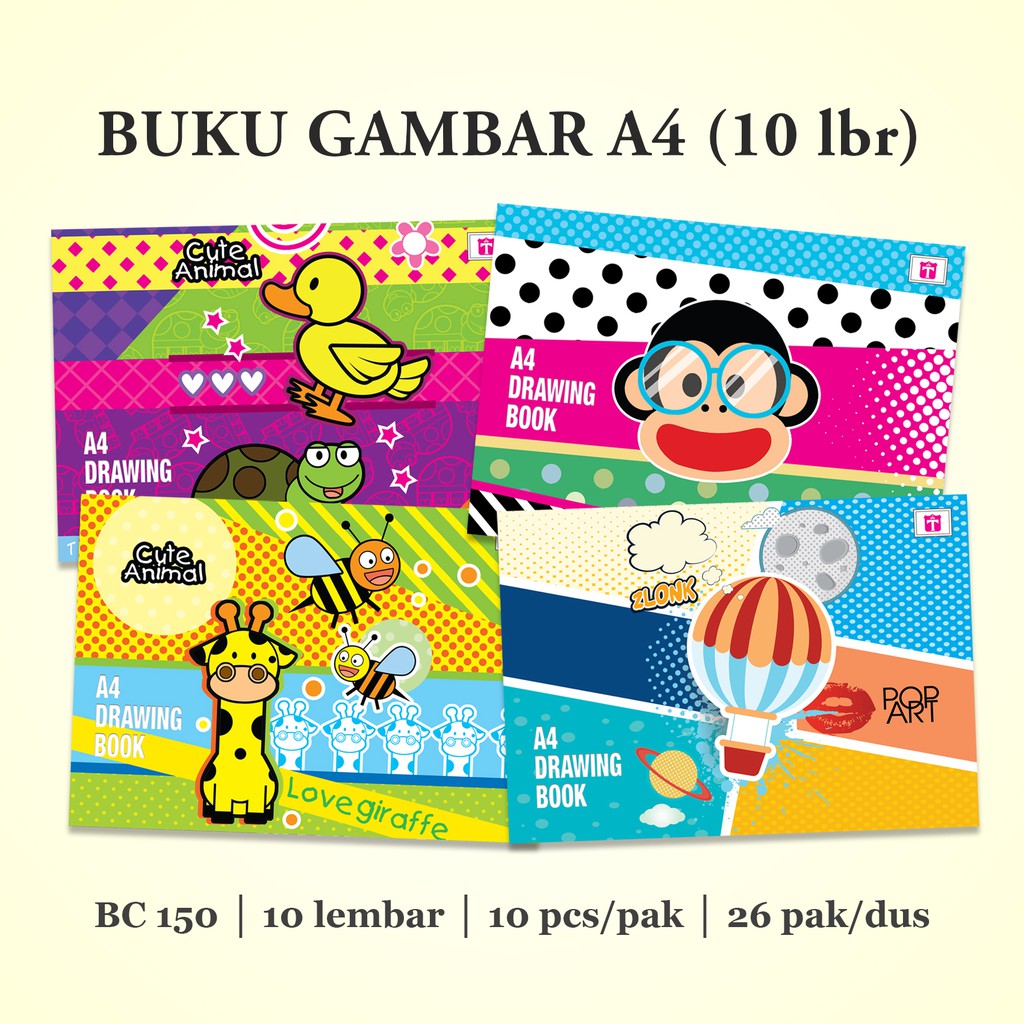 

Tiara Buku Gambar Sedang A4 Uv 8/10 Lembar
