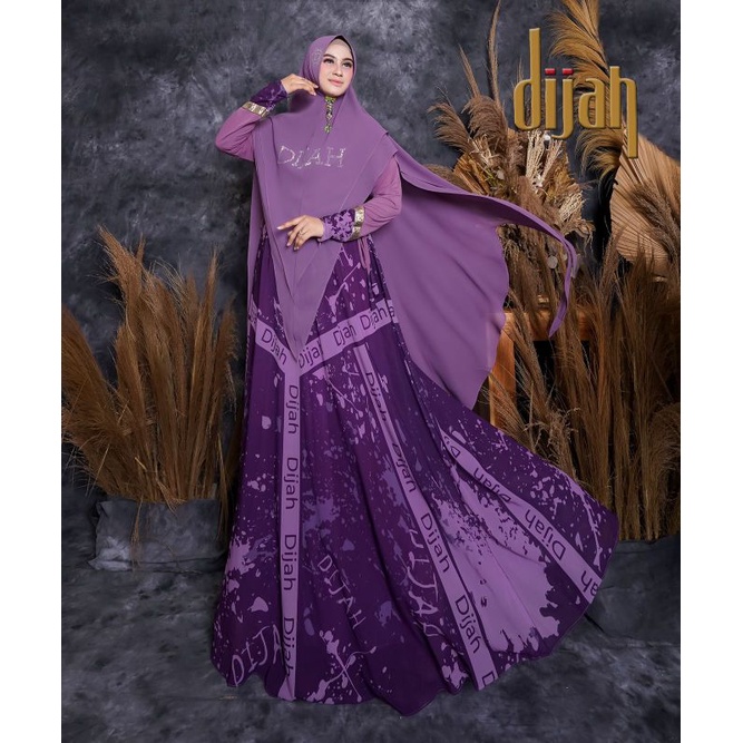 Dijah 616 ORI by Dijah / Gamis Set Syar'i / Gamis Pesta Mewah / Dress Muslimah / Baju Syar'i Terbaru / Fashion Muslimah Branded-2