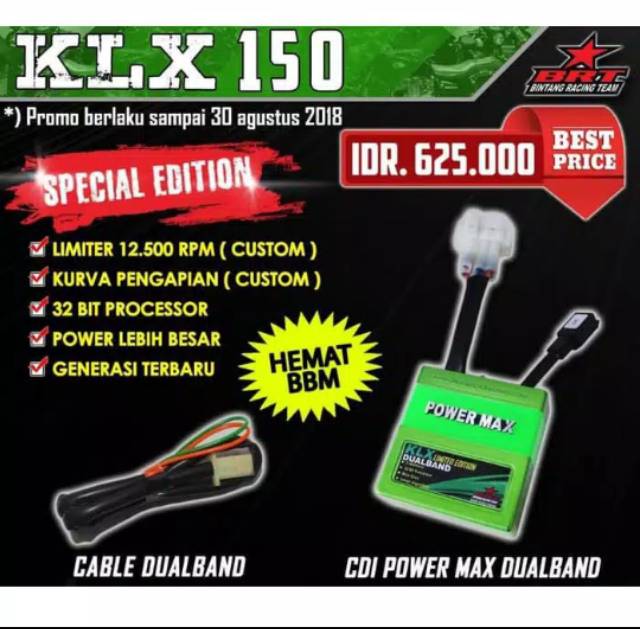 cdi brt klx 150 dtracker d tracker klx 140 warna hijau original cdi brt limited edition super power