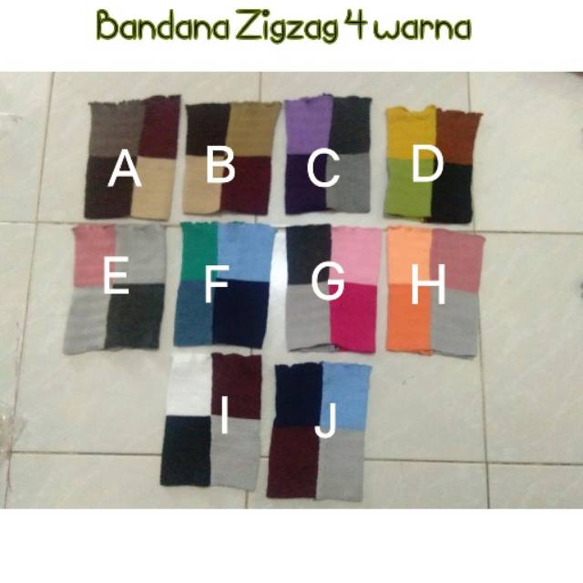 Bandana Rajut 4 Warna | Bandana Zigzag | Inner Bandana