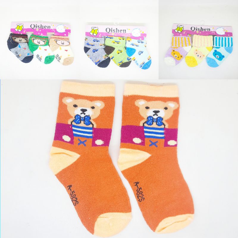 Kaos Kaki Anak Bayi Lucu Bermotif Isi 3 Pasang