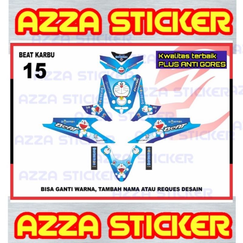 Decal Beat Karbu Full Body Stiker Decal Beat Karbu Full body model Doraemon biru