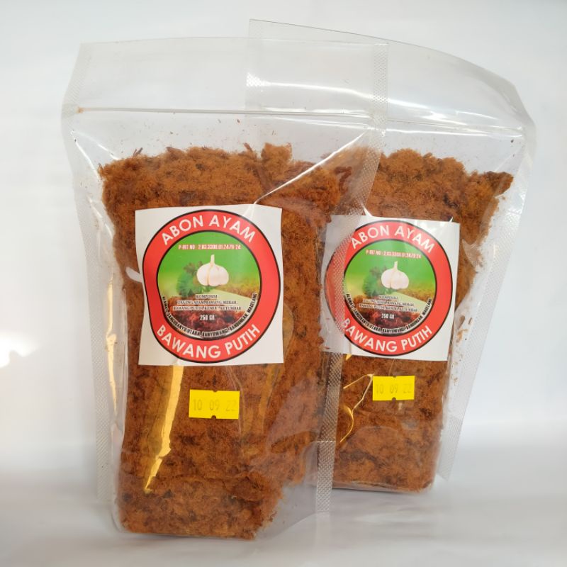 

Abon Ayam Asli Bawang Putih 250 gram