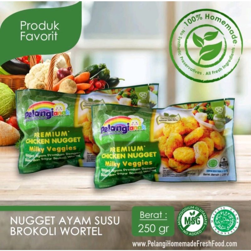 

Nugget Milky Brokoli Wortel Makanan Beku Frozen 250gr