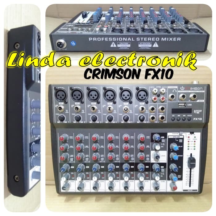 MIXER 10 Channel USB Equalizer CRIMSON FX10