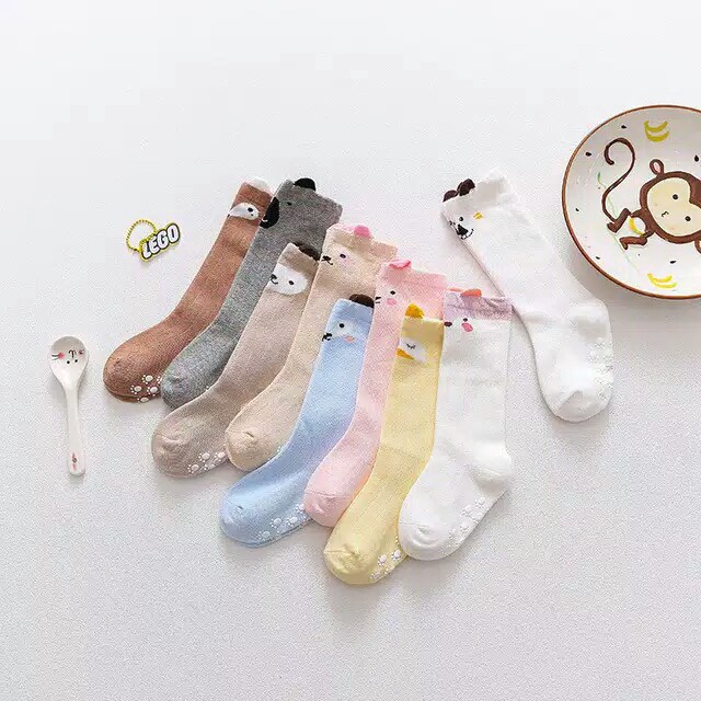 Grosir - K8049  Kaos Kaki Bayi Panjang Anti Slip /  Baby Socks / Kaos Kaki Legging / Kaos Kaki Korea