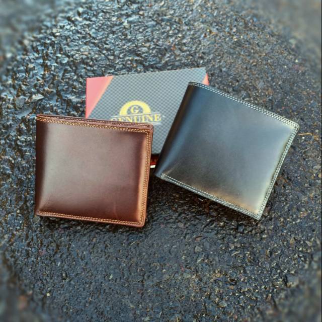 Dompet Pria Pendek Full Kulit Asli Polos (Tanpa kain/furing)