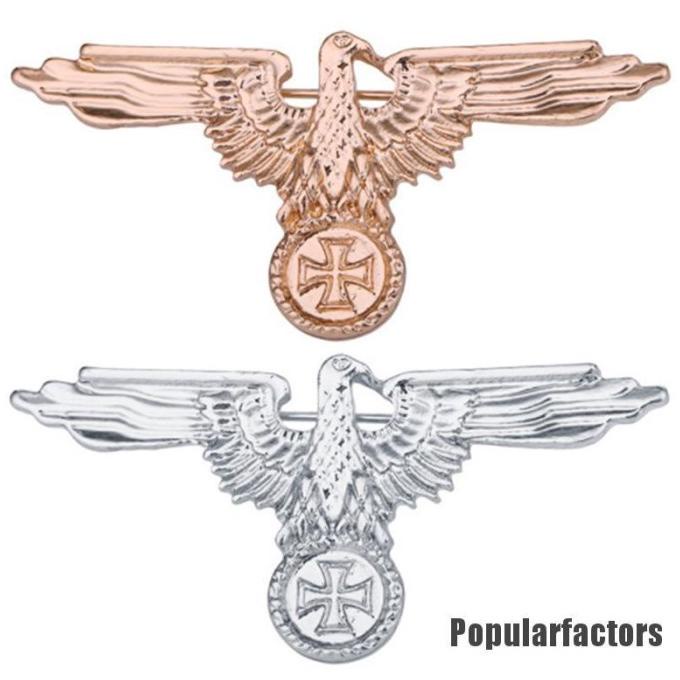 Bros Pin Desain Elang Militer Jerman Aksesoris Wanita
