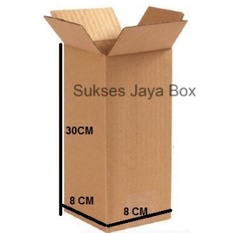 

Kardus/Dus/Box Botol Standing Box 8x8x30cm Baru Polos